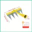 Làm cỏ Rake Công cụ nới lỏng hạng nặng Dụng cụ nhổ rễ cho sân vườn ngoài trời Bãi cỏ Giường hoa Nhà kính Vườn ươm jiwvn