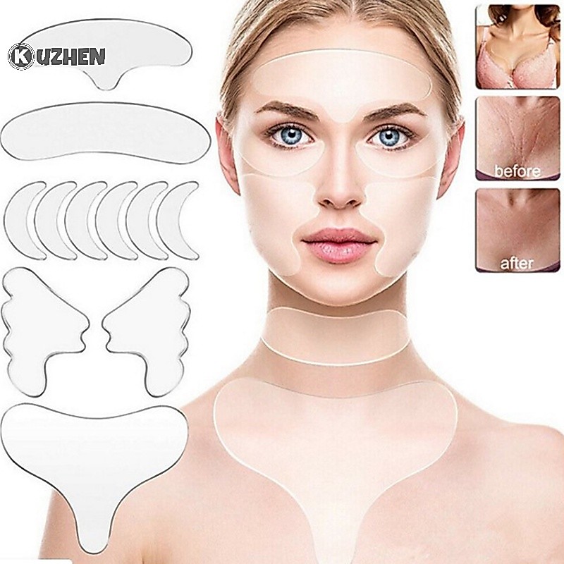 18 Miếng Dán silicone Loại Bỏ Nếp Nhăn Mắt Có Thể Tái Sử Dụng