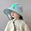 PNPIA- Mũ chống nắng vành rộng cho trẻ em Quạt sạc năng lượng mặt trời Ne Flap UV Bảo vệ cho các hoạt động đi biển mùa hè