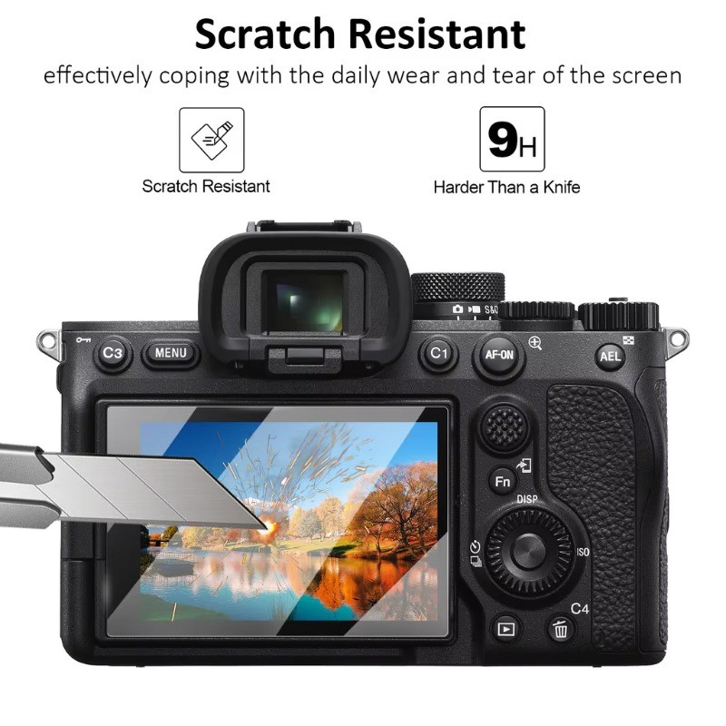 3 Chiếc Cho Sony ZV-E10M2 ZV-E10L ZV-E10K ZV-E10 ZV-E1 ZV1M2 ZV-1F ZV-1 Tấm Bảo Vệ Màn Hình LCD Camera HD Kính Cho Sony SLT-A99M2 SLT-A99 SLT-A77M2 SLT-A77 Camera 9H Kính Cường Lực Phim