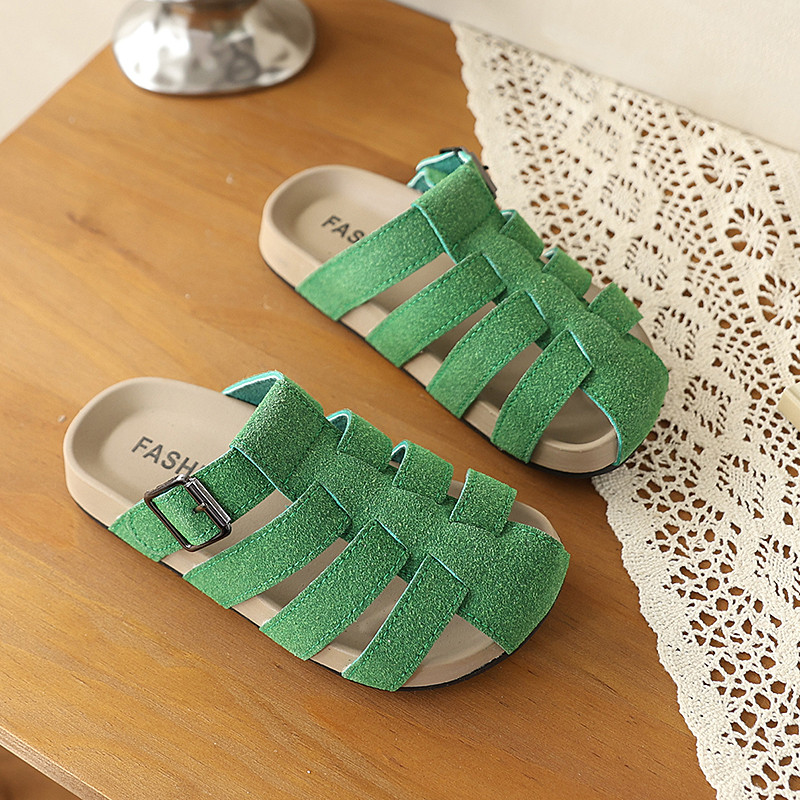 Dép lưới bé trai bé gái phong cách casual đơn giản, phối áo thun quần short hàng ngày ngoài trời