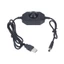 Btsg Cáp làm mờ LED một màu USB 5V 5521 Dây có núm điều chỉnh để thay đổi mức độ ánh sáng Sử dụng quạt làm mát và Smal