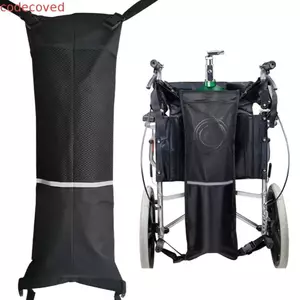 Hộp đựng bình oxy COCODECOVED, Túi đựng xi lanh oxy thoáng khí chống thấm nước, Túi lưu trữ lưới di động bền bỉ Máy cuộn ba lô vận chuyển xi lanh màu đen