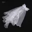 PNPIA-Veil vải tuyn thanh lịch cho hai lớp ren cạnh nơ phong cách lễ cưới đơn giản