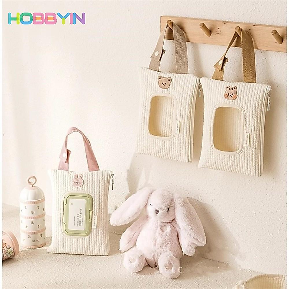 HOBBYIN Khăn ướt HOBBYIN, Hộp đựng khăn giấy gắn trên ô tô di động hoạt hình, Hộp lưu trữ treo đa chức năng đơn giản hiện đại có thể tháo rời Sử dụng tại nhà