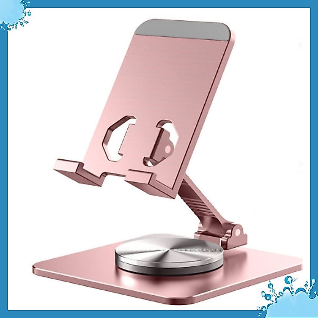Kệ Chân Tròn Xoay , Giá Đỡ Điện Thoại Mầu Xám, Ipad, Iphone, Máy Tính Bảng Tablet Hợp Kim Nhôm Chân Xoay 360 Gấp Gọn