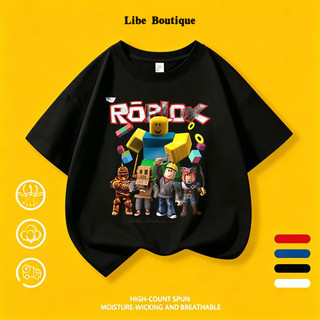 COD✅(Hồ Chí Minh) Áo thun trắng cotton in nhân vật game Roblox, size 9-65kg, vải thoáng mát thấm mồ hôi