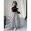 Phong cách mới mùa xuân (120-170) Màu đen đeo vai bên ngoài Jazz Dance Skinny Top