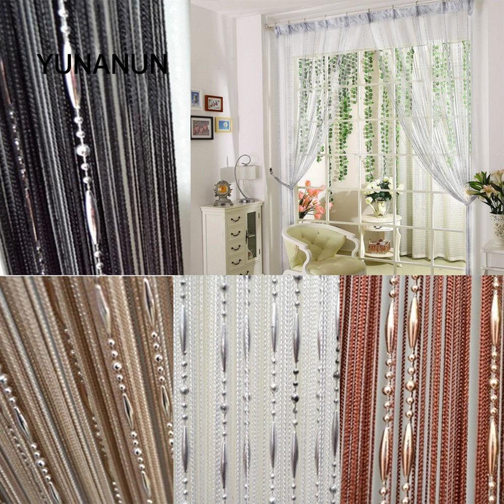 YUNANUN 1Mx2M Cửa Phòng Chia Chuỗi Nhà Màn Hình Hạt Cửa Sổ Tua Rua
