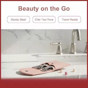 COD 4 Piece Nail Clipper Set với sắc nét bền S và xách tay PU Leather Case cho du lịch nhà hàng ngày chải chuốt
