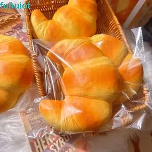 FUHUIOT Squishy Croissant, Đồ chơi mực bánh mì siêu mềm tăng chậm, Bàn tay dính thư giãn làm dịu núm vú cảm giác Bánh Fidget Quà tặng trẻ em