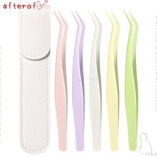 Nhíp lông mi giả AFTEROF, Nhíp nối dài lông mi bằng da, Dụng cụ uốn mi có độ chính xác cao bằng thép không gỉ chuyên nghiệp Ghép