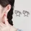 LUImo Thời Trang Màu Bạc Rỗng Ra Sao Tai Bule Dành Cho Nữ Cá Tính Hàn Quốc Bông Tai Pentagram Tiệc Cưới Trang Sức SBS