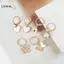 LUImo Trái Tim Mới Trang Sức Nữ Ngọc Trai Lo Bướm Lo Bông Tai Sáng Tạo Cá Tính Bông Tai Bộ Phụ Kiện Thời Trang SBS