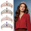 Châu Âu Cô Dâu Baroque Vương Miện Mũ Hợp Kim Kim Đính Kim Cương Giả Cưới Cô Dâu Vương Miện Phù Hợp Với