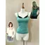 Pure Desire Hot Girl Style Ren Tương phản Khâu Camisole Nữ Mùa hè Phong cách mới Slim Fake Hai mảnh không tay Top Hợp thời trang