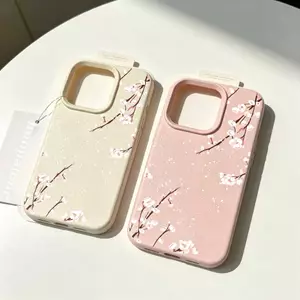 Sáng Tạo Màu Hồng Nhỏ Họa Tiết Hoa Dành Cho Xiaomi Redmi A7 PRO 14C 13C 12 Note 15 14 Pro 13 12 11 10S 11S Vỏ Mềm Hoa Văn Louche Thời Trang