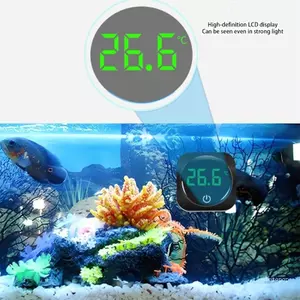 Nhiệt kế hồ cá kỹ thuật số hàng đầu Màn hình LCD tiết kiệm năng lượng để sử dụng nước mặn Kích thước nhỏ bên ngoài