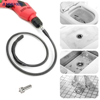 AIMVUKES Dây thông cống lò xo kèm đầu nối máy khoan - Bộ dụng cụ thông bồn cầu bị tắc nghẹt nước