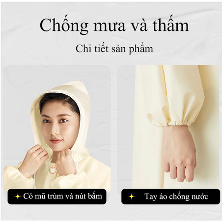 Áo Mưa EVA Phong Cách Đi Lại Nhiều Lần, Thiết Kế Thời Trang Unisex Mỏng Nhẹ