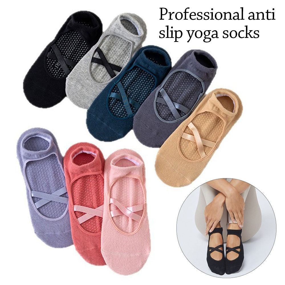 Tất Pilates Hobbyin Cotton Hút Mồ Hôi, Thoáng Khí và Chống Trơn Trượt dành Cho Nữ