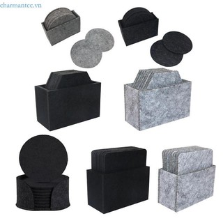 Charmantcc1 10 Miếng Cảm Thấy Chất Liệu Thiết Kế Cốc Đế Lót Ly Thảm Bàn Coaster Cho Cốc Uống