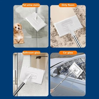 Cây lau nhà rảnh tay ESSENCEH, với 3 cây lau bụi kẹp vải có thể tái sử dụng, 360° Đầu xoay Cây lau nhà lười hộ gia đình