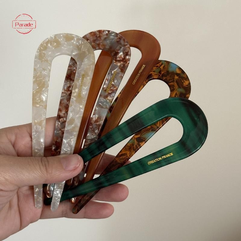 Diễu Hành Thanh Lịch Hình Chữ U Nĩa Tóc Thiết Kế Khoáng Chất Acetate Kẹp Tóc Trung Quốc Phong Cách Vintage Snag Bun Dính Dành Cho Nữ Lễ Phụ Kiện VN