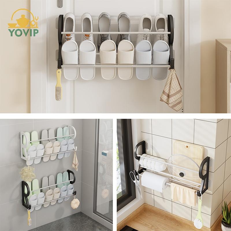 Giá để giày treo tường đa năng cho dép, phòng tắm, bếp, cửa sau, không cần khoan, dùng cho nhà ở VN