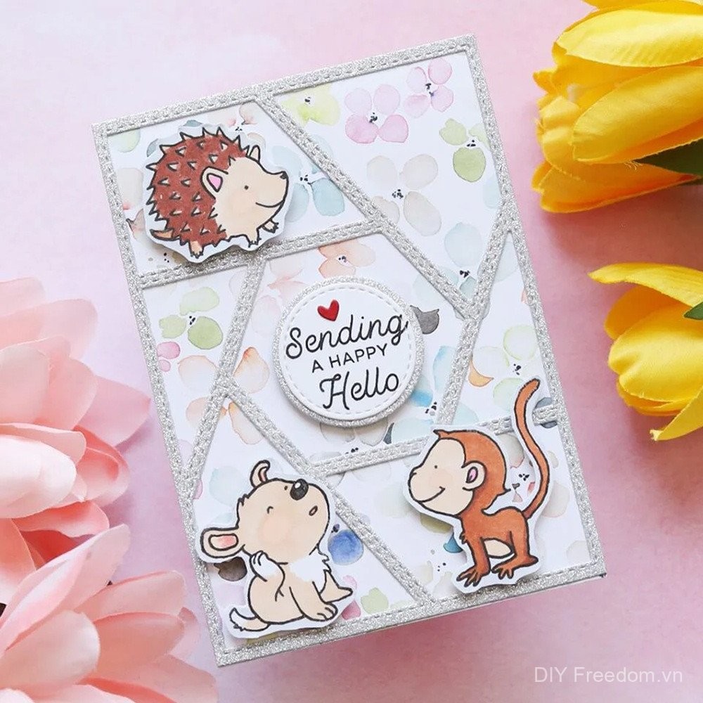 Khung Nền Cắt Thép Carbon Khuôn DIY Giấy Thủ Công Dập Nổi Khắc Mẫu Sổ Lưu Niệm Album Ảnh Thiệp Chúc Mừng Cắt Chết