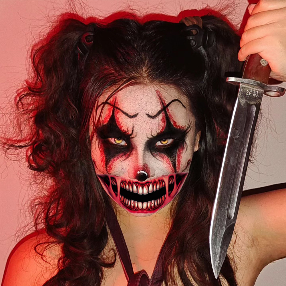 Hình dán giả răng hổ tạm thời an toàn - Phụ kiện hóa trang Halloween dành cho người lớn nam nữ