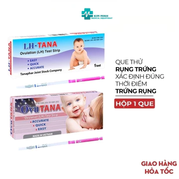 Combo 3/5 Que thử rụng trứng Ovutana, LH tana - Que thử xét nghiệm định tính LH Tanaphar phát hiện thời điểm rụng trứng