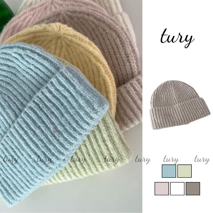 Nón Len Unisex Nam Nữ - Tury - Mũ Len Phối Kim Tuyến Màu Pastel - NL092