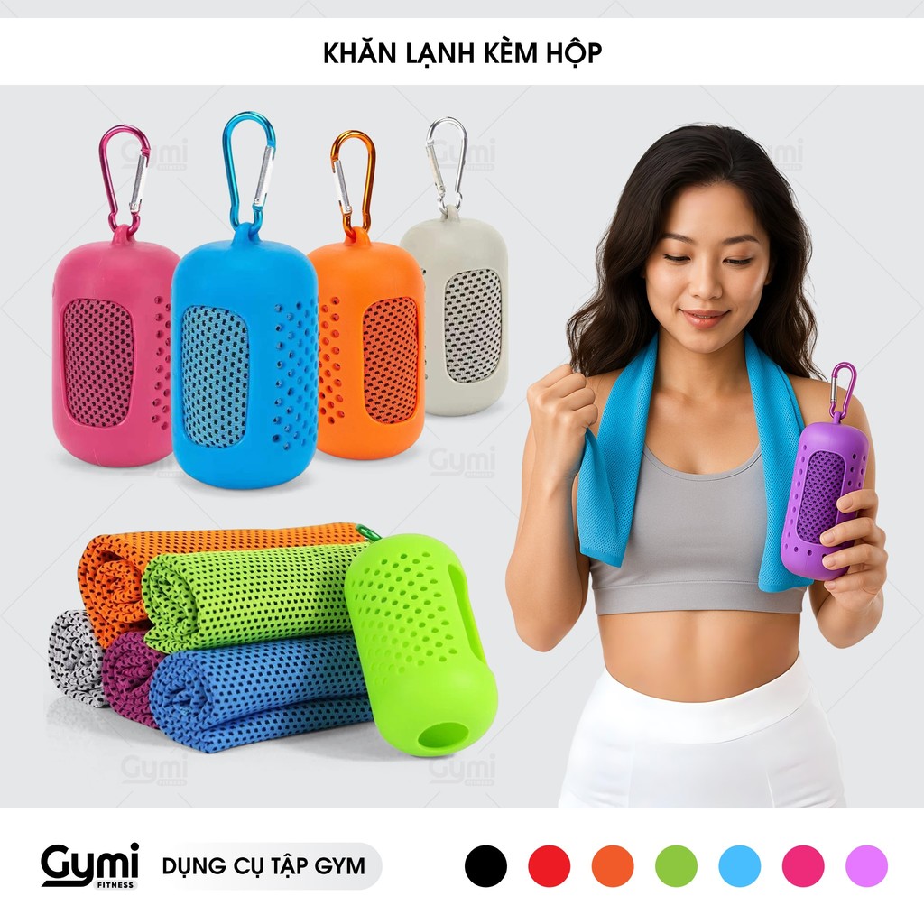 Khăn Lạnh Thể Thao Kèm Hộp - Làm Mát Tức Thì, Khô Nhanh, Tiện Lợi Mang Theo - KhanLanh02