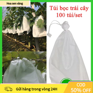 【24H】Túi Bọc Trái Cây Cho Ổi, Na, Nhãn, Chống Côn Trùng, Chất Liệu Vải Không Dệt Có Dây Rút, Tiện Lợi, Dùng Bền 3-5 Mùa,
