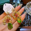 Thời Trang Hàn Quốc Phong Cách Mới Zircon Hoa Ánh Sáng Bông Tai Sang Trọng Bán Buôn