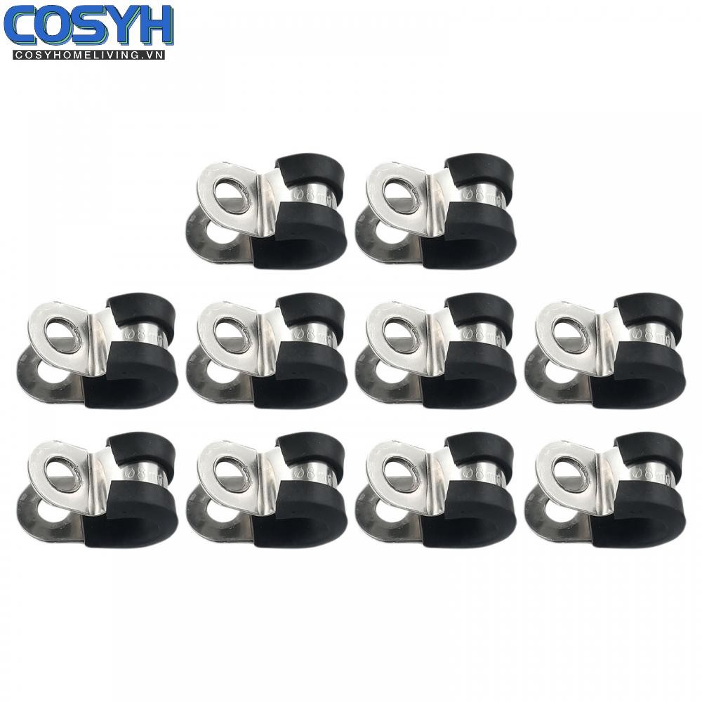 <cosyh>Rubber Lined Pipe Clamp 6mm/8mm/10mm EPDM Rubber Temperature -40 °Cto+120°C