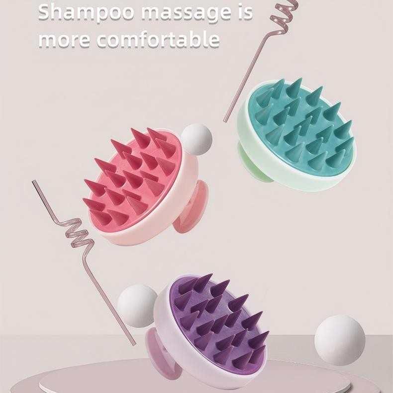 Vòi hoa sen mới Bàn chải dầu gội cao su mềm Bàn chải Massage đầu đa chức năng Bàn chải làm sạch tóc tắm