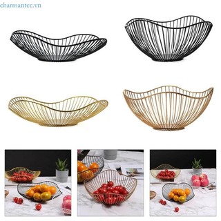 Charmantcc1 Hộp Đựng Trái Cây Kim Loại Đương Đại Đồ Ăn Nhẹ Thanh Lịch Bánh Mì Phục Vụ Món Ăn Trang Trí Giỏ Chứa Đồ Cho Nhà Bếp C