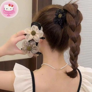 Moonlights Lưới Kim Cương Giả Hoa Vuốt Tóc Nữ Cô Gái Voan Hoa Kẹp Ngọt Ngào Dễ Thương Thanh Lịch Thời Trang Hàn Quốc Cua Móng Vuốt Phong Cách Kẹp Tóc EN