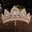FUJICOU Baroque Queen Tiaras, Vương miện công chúa hợp kim lấp lánh sang trọng, Đẹp thanh lịch có thể điều chỉnh sáng bóng Kim cương giả Cuộc thi Diadem Sự kiện