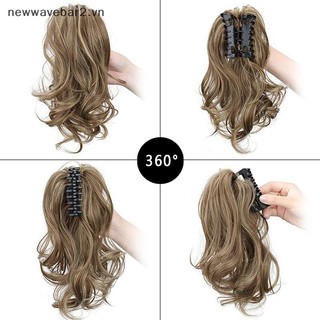 Kẹp Tóc Giả Xoăn Ngắn Tổng Hợp - Tạo Kiểu Đuôi Ngựa Dễ Thương Cho Nữ