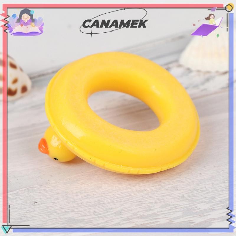 CANAMEK 1: 6 1: 12 Nhà búp bê thu nhỏ vịt vàng cuộc sống vòng bơi cho búp bê trang trí nhà búp bê CSF
