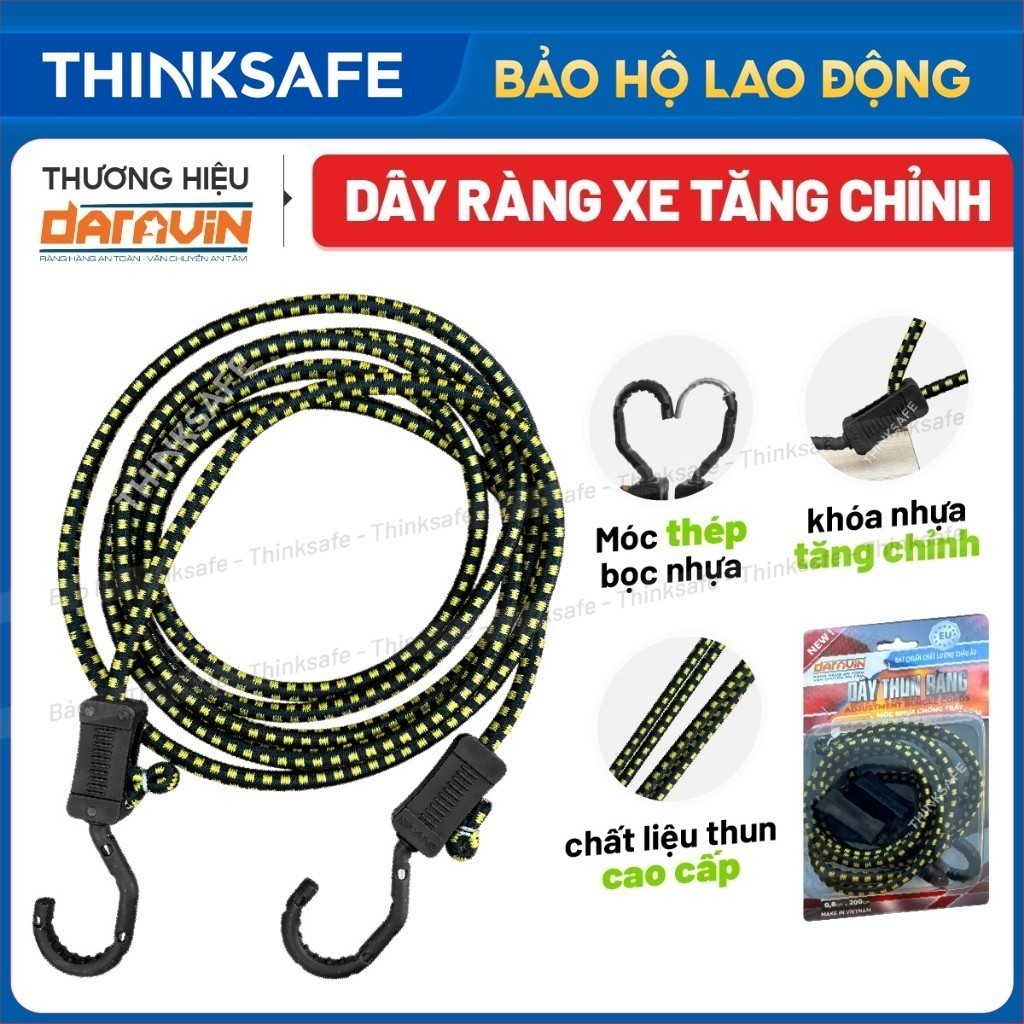 Dây ràng đồ xe máy Daravin dài 2m, 3m, 4m Dây thun ràng tăng chỉnh, dây ...