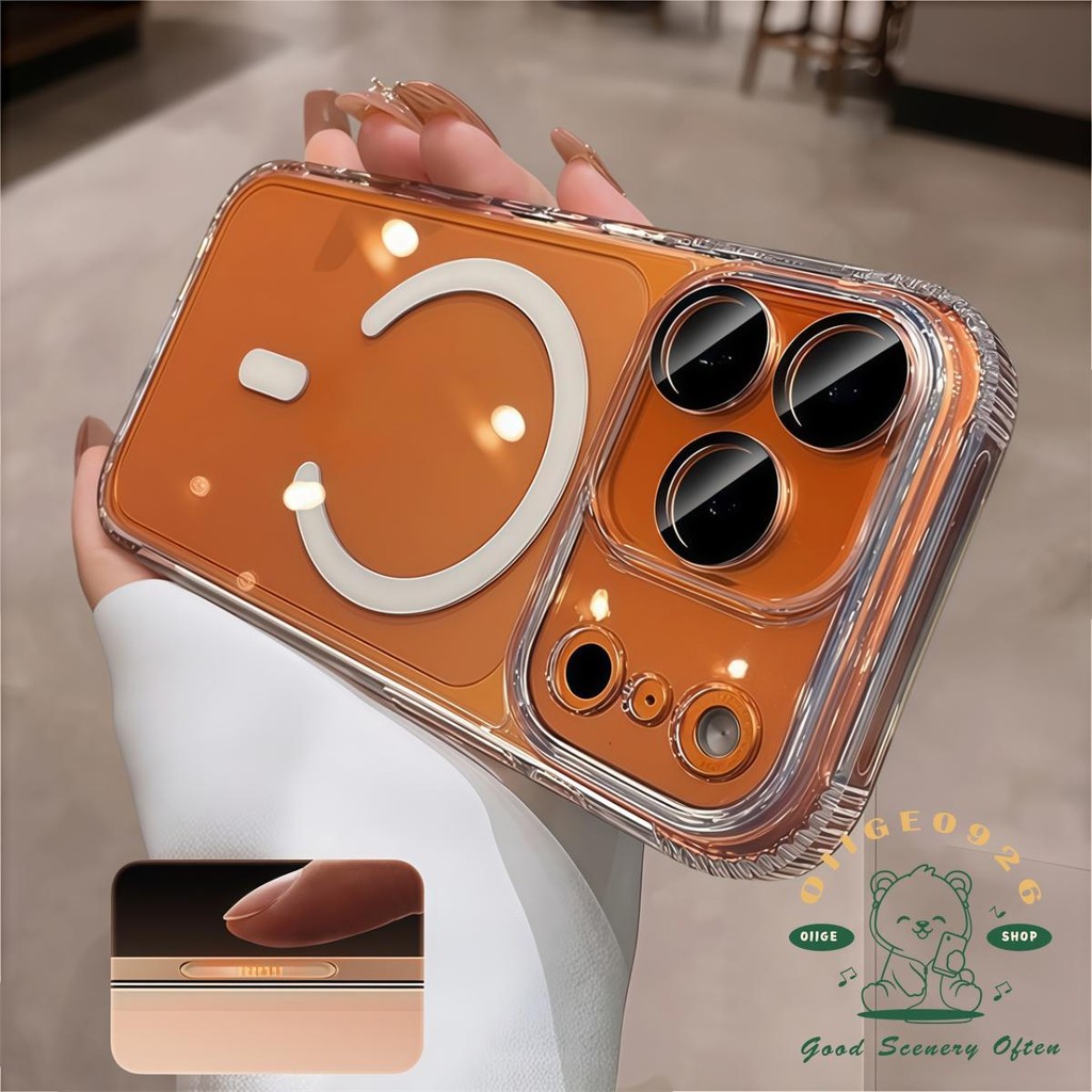 【 Ốp lưng iPhone17 】 Nút ảnh túi khí từ tính chống rơi Vỏ điện thoại iphone17 Pro Max 16 cho vỏ iPhone Vỏ mềm silicon TPU chống sốc