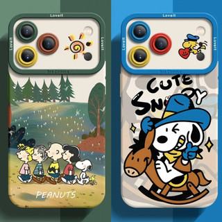 Ốp điện thoại Snoopy dễ thương thời trang cho iPhone17 / 16 / 15 / 14 / 13 / MINI / 12 / 11 / Pro MAX / X / XS / XR / 7 / 8 / 6 Vỏ bảo vệ toàn diện bằng silicon lỏng chống sốc và chống rơi