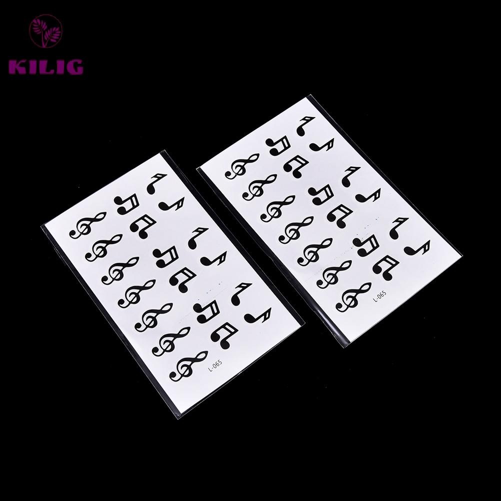 Hình Xăm Dán Tạm Thời Hình Nốt Nhạc Chống Nước