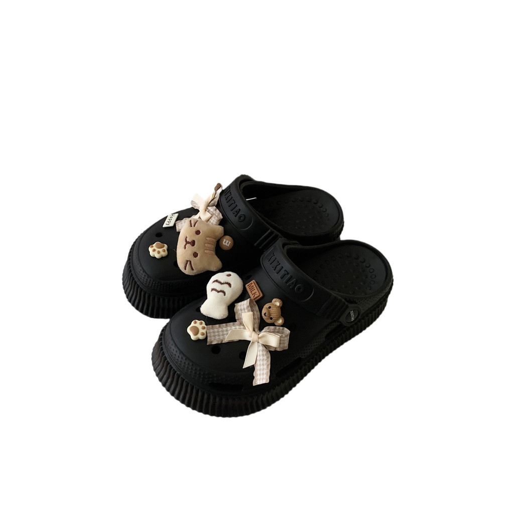 Lỗ Phụ Kiện Giày Ins Cô Gái Trái Tim Mèo Con Nơ Khóa Giày Thích Hợp Cho Crocs Khóa Giày DIY Có Thể Tháo Rời Khóa Giày Lỗ Khóa Giày Busch Khóa Giày Zhibixing Ins Giày Hoa
