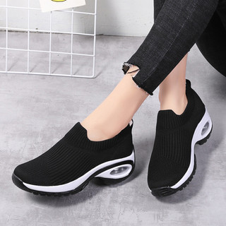 Giày thể thao nữ Slip On Giày đan thoáng khí có dệt kim trên cho nữ Bé gái Đi lại hàng ngày