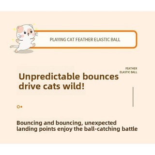 Mèo Bouncy Lông Gà Bóng Cao Su Tương Tác Tease Mèo Tự Làm Nhẹ Nhàng
